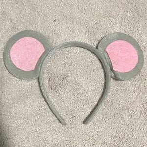 Amazon Pink and Gray Mouse Ear Headband